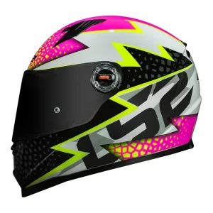 CAPACETE LS2 FF358 CLASSIC SPEEDY – Branco e Rosa