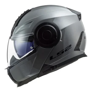CAPACETE LS2 SCOPE FF902 MONOCOLOR GLOSS ESCAMOTEÁVEL (ÓCULOS INTERNO) – Cinza Nardo