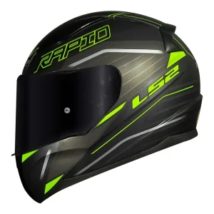CAPACETE LS2 RAPID FF353 ROKKU – Preto e Amarelo