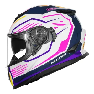 CAPACETE NORISK SOUL II FF302 FACTOR – Branco e Rosa