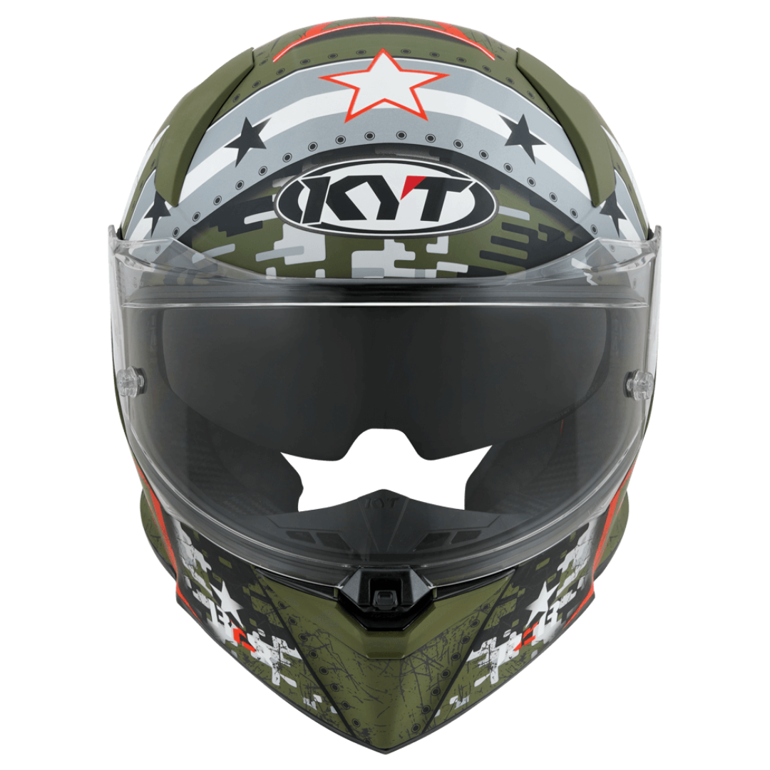 CAPACETE KYT R2R MAX ASSAULT MATT ARMY – Verde - Image 3