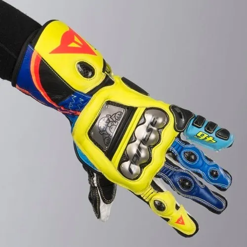 LUVA DAINESE FULL METAL 6 D1 VR46 – Amarela FLúor e Azul - Image 5