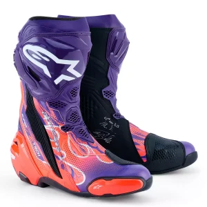 BOTA ALPINESTARS SUPERTECH-R VENTED JORGE MARTIN II FLYTE – Roxa e Vermelha Flúor