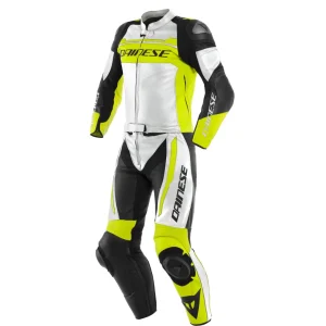 MACACÃO DAINESE MISTEL 2 PEÇAS – Branco Amarelo Flúor e Preto