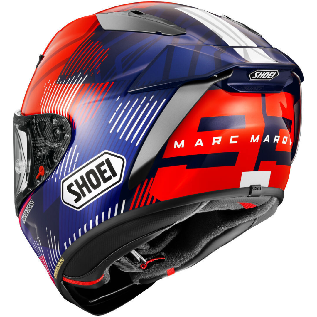 CAPACETE SHOEI X-SPR PRO MÁRQUEZ8 TC-1 – Vermelho e Azul - Image 4