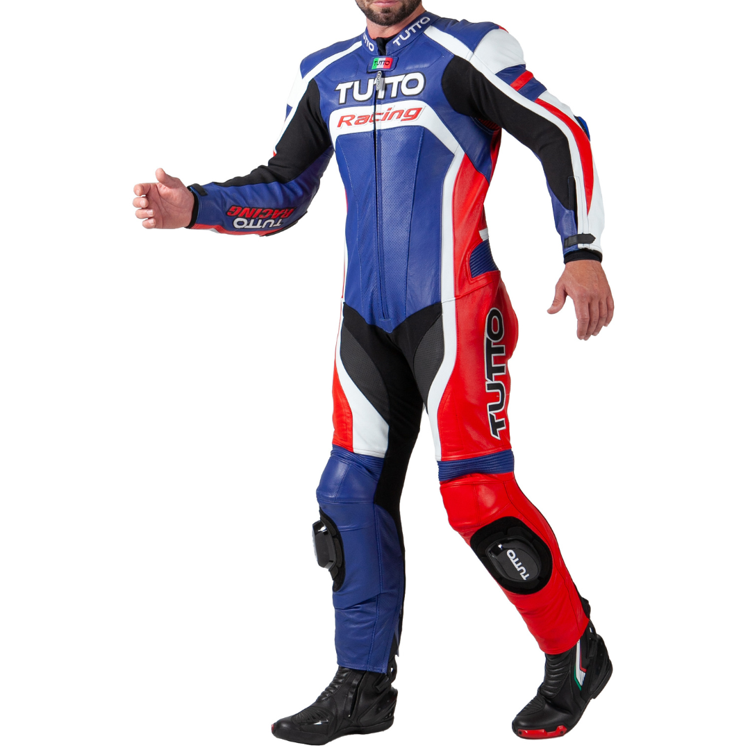 MACACÃO TUTTO RACING V2 SUZUKI PEÇA ÚNICA – Azul Vermelho Preto e Branco - Image 4