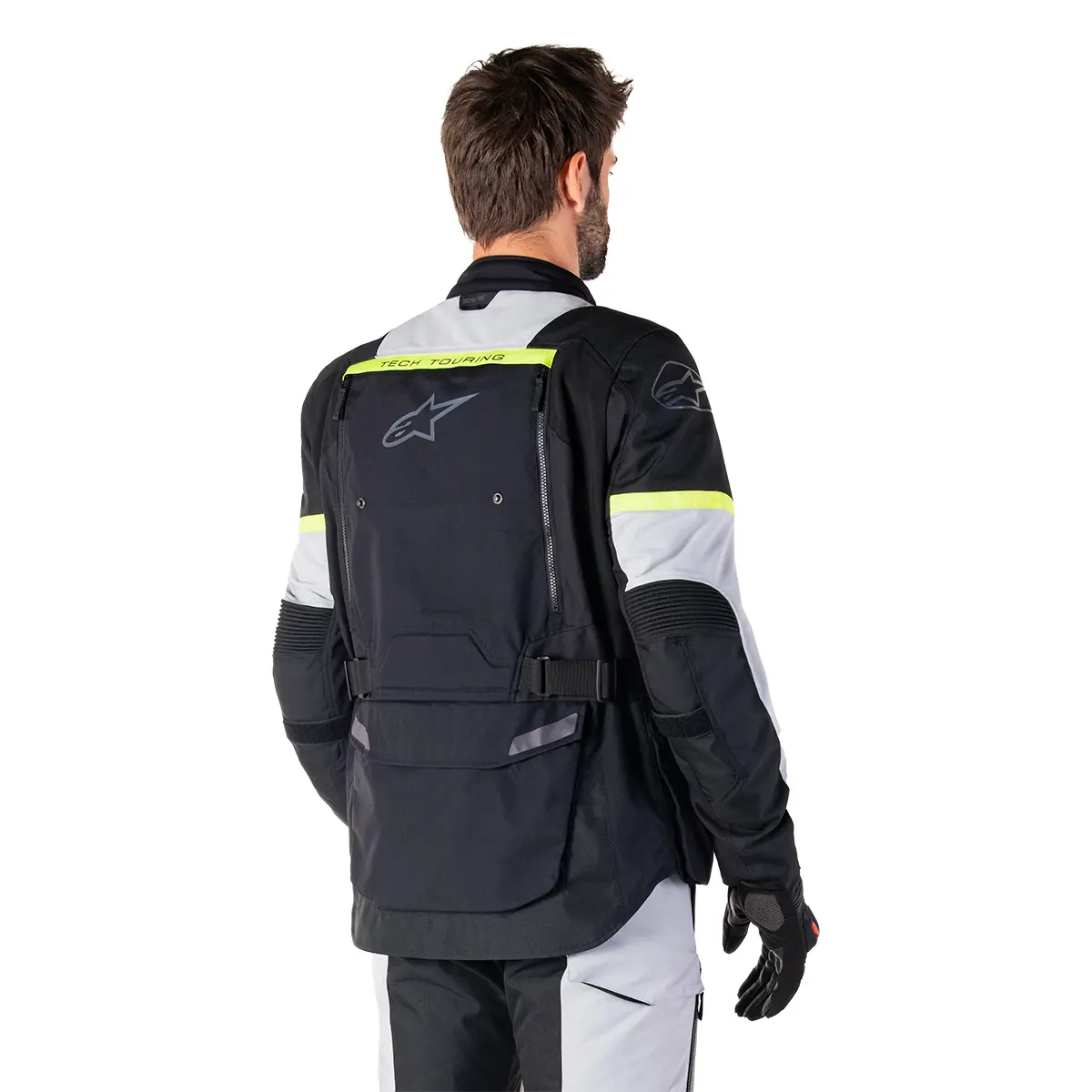JAQUETA CORDURA ALPINESTARS BOGOTA PRO DRYSTAR – Preta Gelo Cinza e Amarela Flúor - Image 4