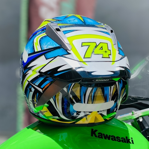 CAPACETE SHOEI X-SPR PRO DAIJIRO TC-3 – Amarelo e Azul - Image 4
