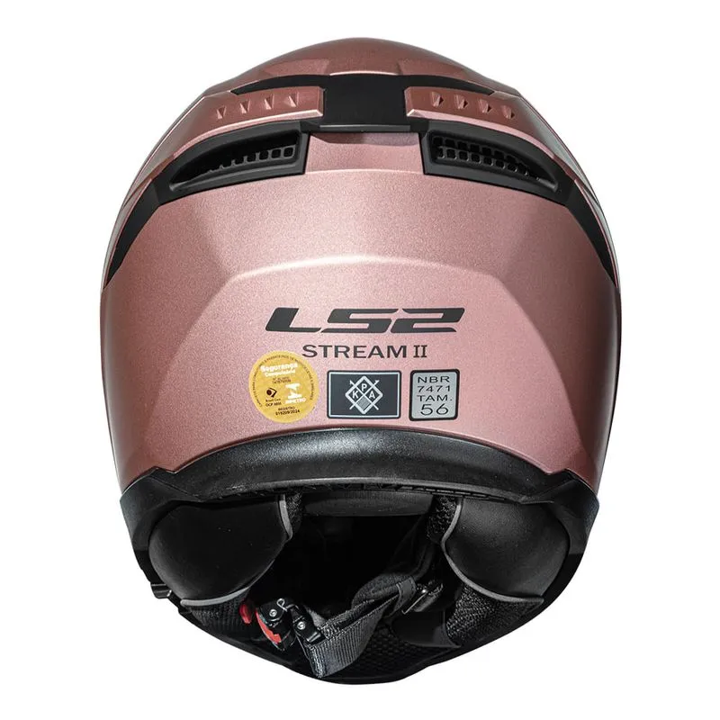 CAPACETE LS2 STREAM II FF808 MONOCOLOR GOLD MATT – Rosa Metálico - Image 5