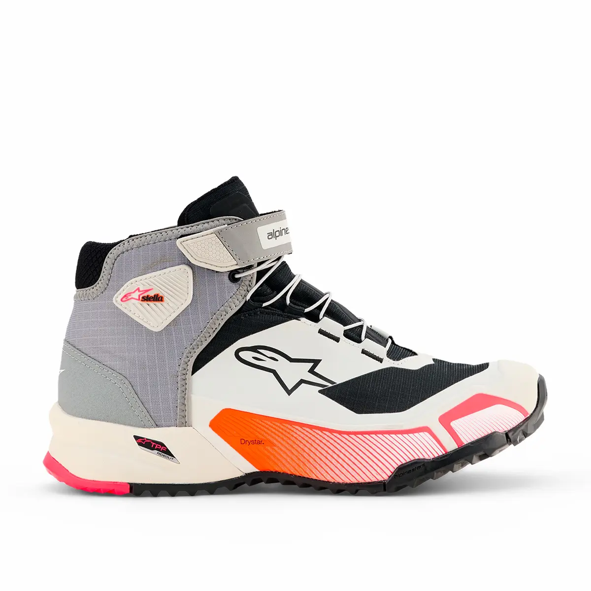 TÊNIS DE PILOTAGEM ALPINESTARS CRX WOMENS DRYSTAR – Cinza Branco e Rosa Diva - Image 3
