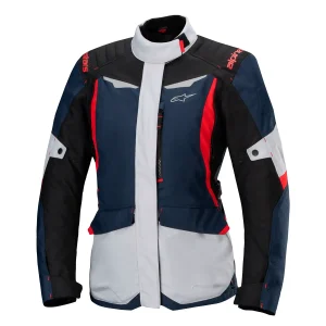JAQUETA CORDURA FEMININA ALPINESTARS ST-1 WATERPROOF – Azul Escura Preta e Vermelha