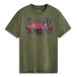 CAMISETA ALPINESTARS SEMICIRCLE – Verde Militar e Rosa