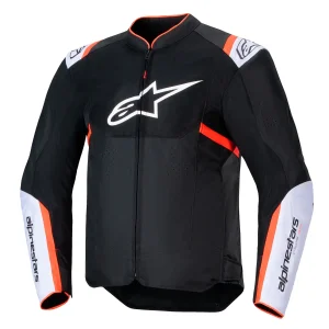 JAQUETA CORDURA ALPINESTARS T-SPS AIR V2 – Preta Branca e Vermelha Flúor