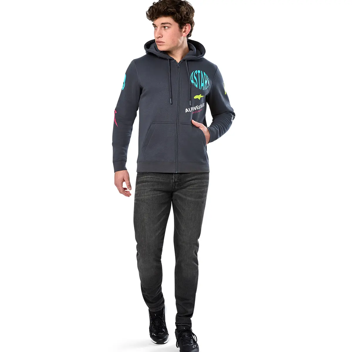 MOLETOM ALPINESTARS VARIEGATE HOODIE – Cinza Metal - Image 6