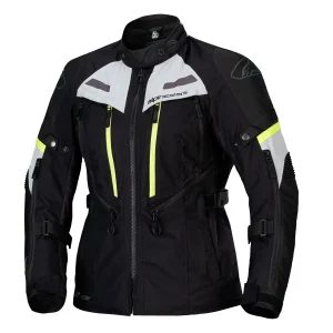 JAQUETA CORDURA FEMININA ALPINESTARS STELLA BOGOTA PRO DRYSTAR – Preta Gelo Cinza e Amarela Flúor