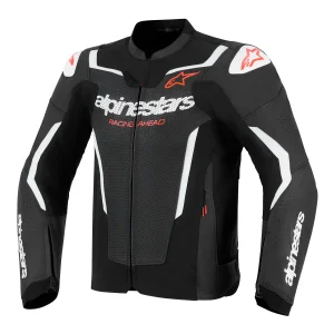 JAQUETA COURO ALPINESTARS GP FORCE V2 AIRFLOW – Preta e Branca
