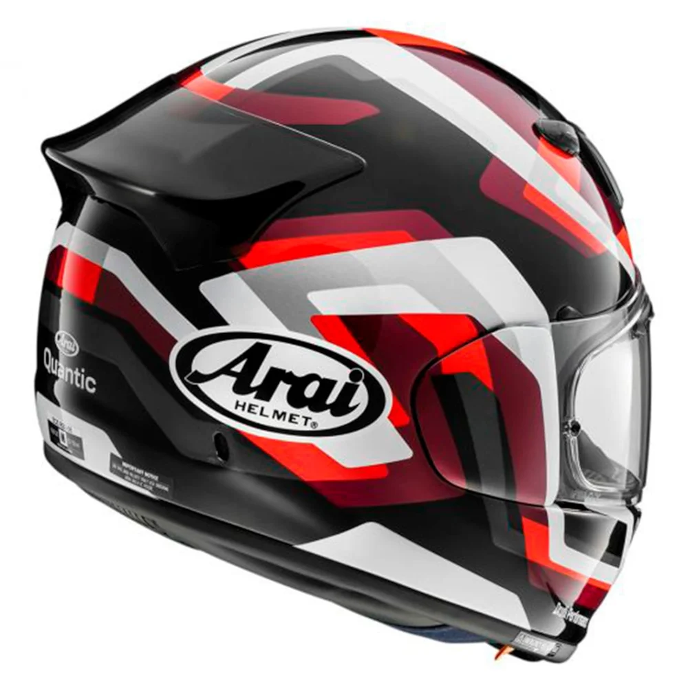 CAPACETE ARAI QUANTIC SHAKE – Preto Branco e Vermelho - Image 3