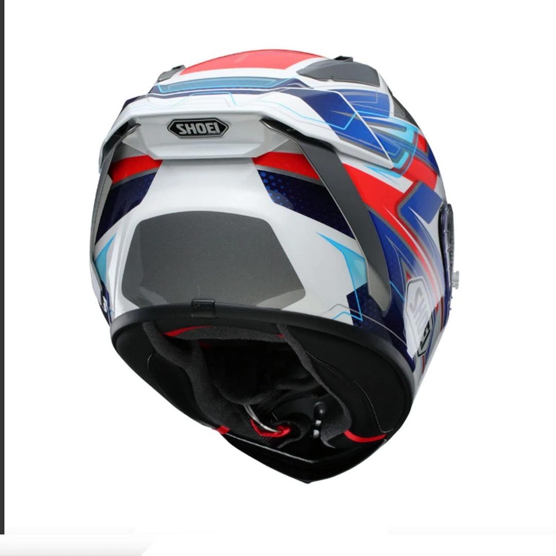 CAPACETE SHOEI X-SPR PRO ESCALATE TC-10 – Branco Vermelho e Azul - Image 7
