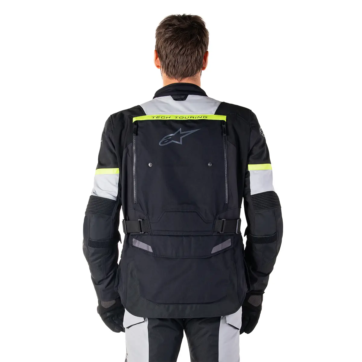 JAQUETA CORDURA ALPINESTARS BOGOTA PRO DRYSTAR – Preta Gelo Cinza e Amarela Flúor - Image 6