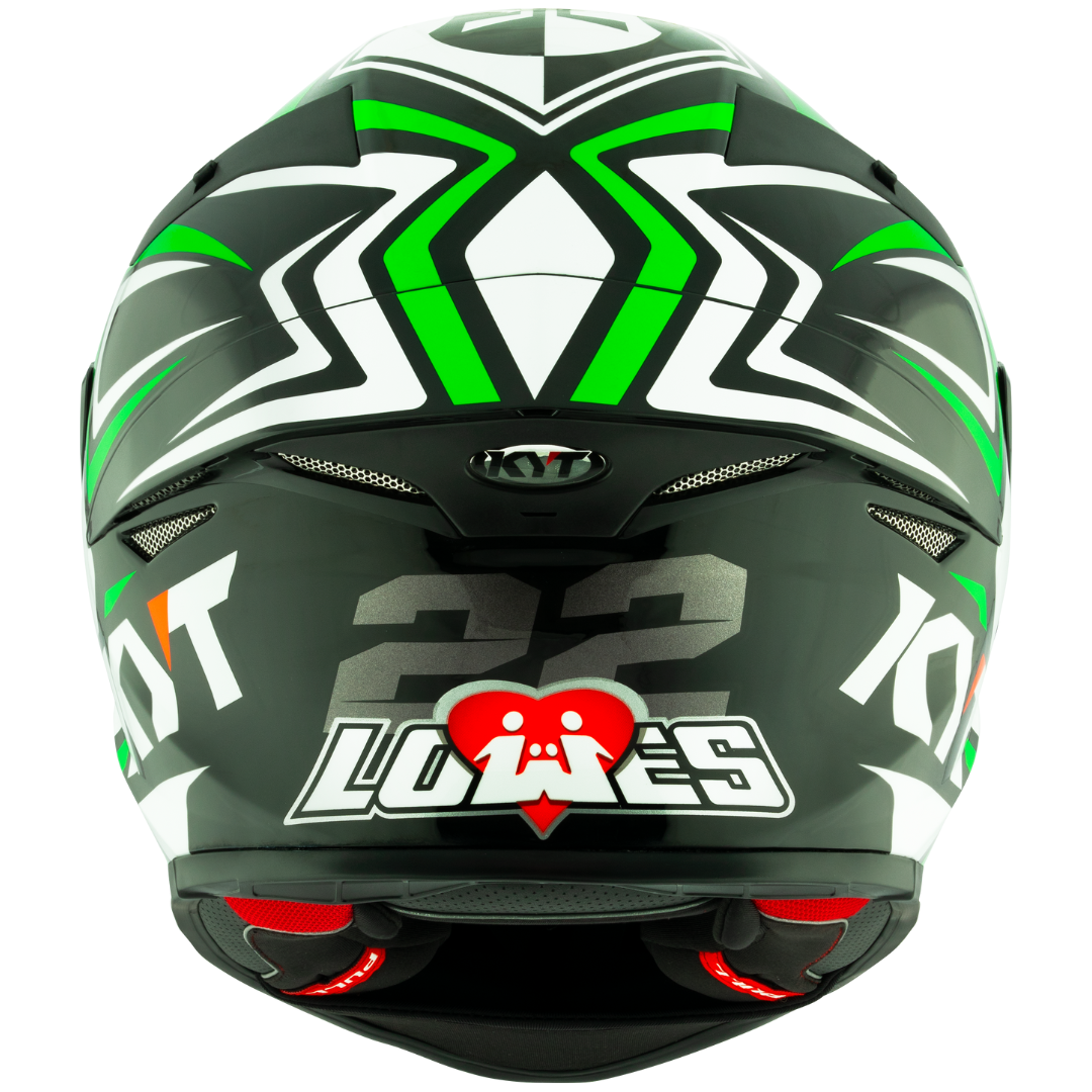 CAPACETE KYT TT REVO ALEX LOWES 2024 – Verde e Branco - Image 6