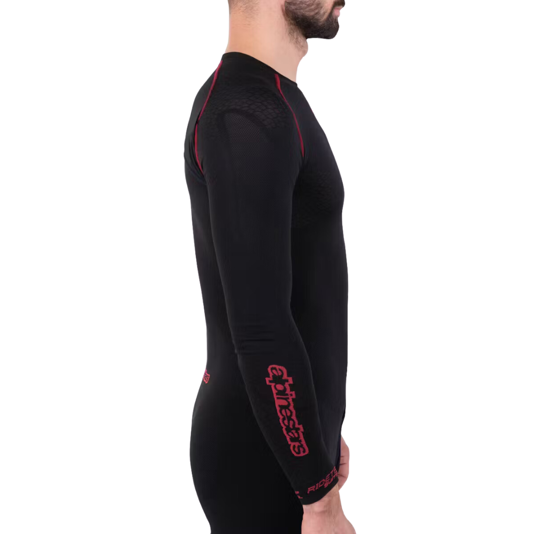 SEGUNDA PELE ALPINESTARS RIDE TECH LITE 1 PEÇA – Preta e Vermelha - Image 9