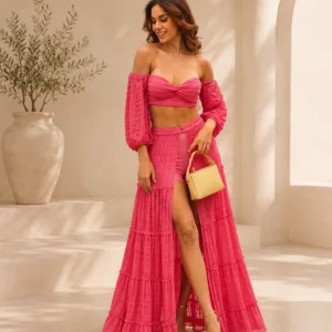 Conjunto Saia Longa Tule Aruba