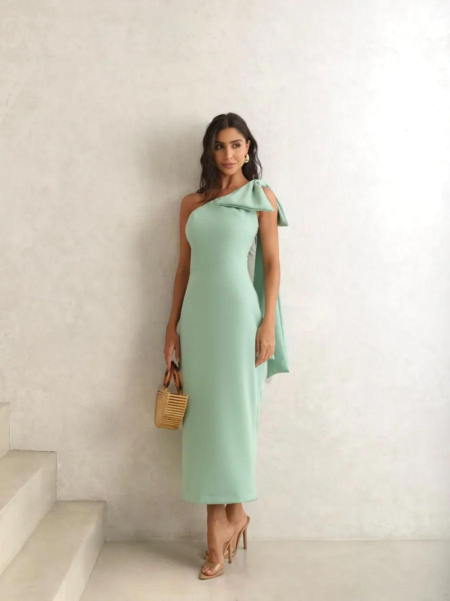 Vestido Ombro Só Laço Faixa - Image 7