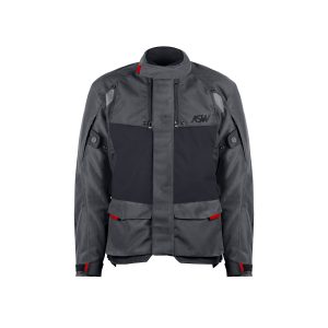JAQUETA CORDURA ASW TSUNAMI V2 – Chumbo Preta e Vermelha