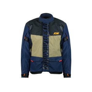JAQUETA CORDURA ASW TSUNAMI V2 – Azul Marinho Preta Areia e Laranja