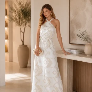 Vestido Viscose Jacguard