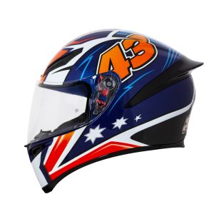 CAPACETE AGV K-1 JACK MILLER 2015 – Azul Branco e Laranja
