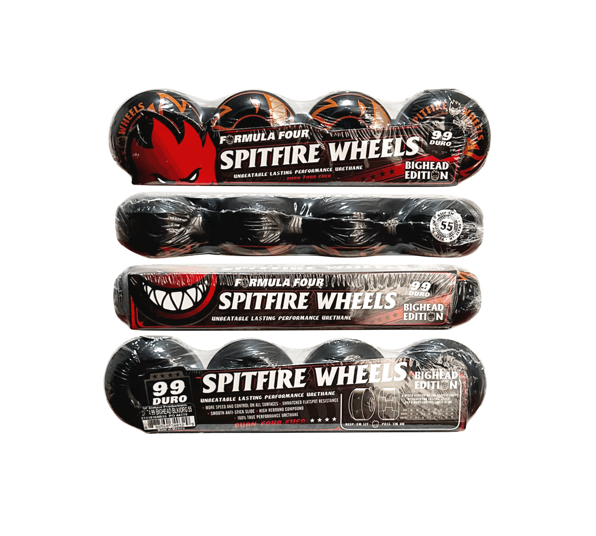 Roda Spitfire Formula Four Classic Bighead Black Orange 99D 55mm - Image 3