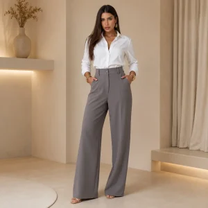 Calça Social Alfaiataria com Viés Loub