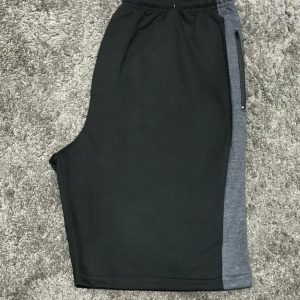 Bermuda Moletom Com Ziper Preta Plus Size 002404-1