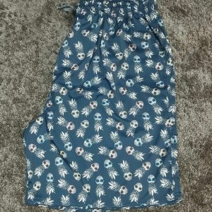 Short Estampado Tactel Abacaxi Azul Plus Size 001626-8