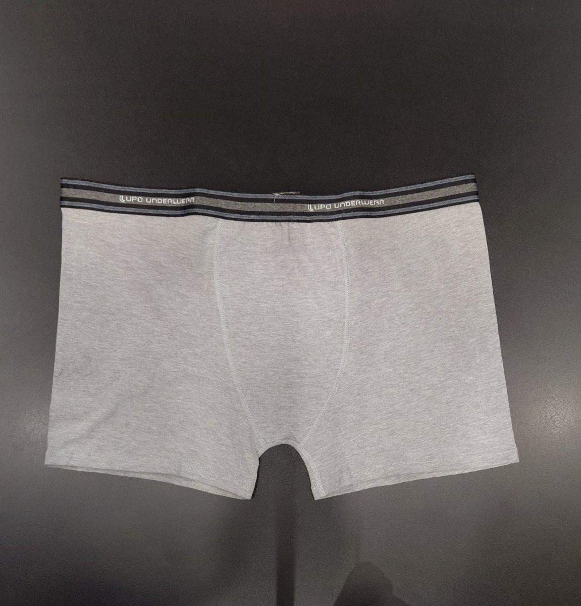 Cueca Boxer com Elastano Plus Size Cinza Mescla 002518-3