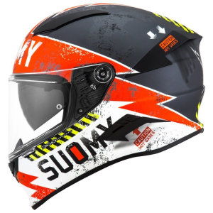 CAPACETE SUOMY SPEEDSTAR PROPELLER MATT – Cinza, Vermelho e Branco