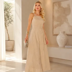 Vestido Algodão Alça Fina Fortuny