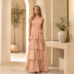 Vestido Babado Leve Fluido
