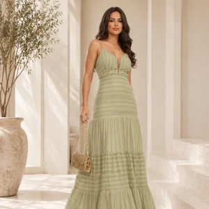 Vestido Midi Alongado com Hot Pant
