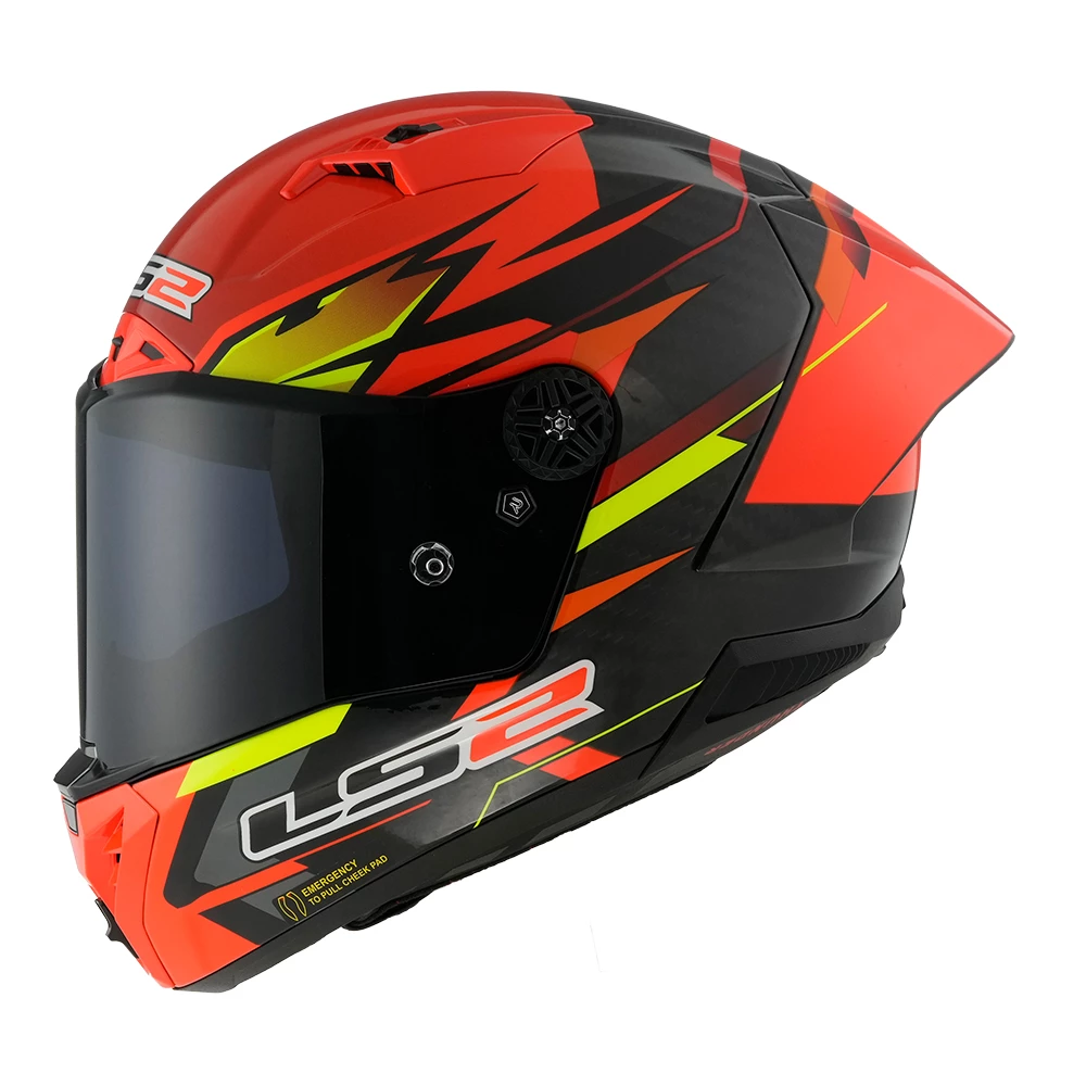 CAPACETE LS2 FF805 THUNDER CARBON GP FIRE GLOSS – Vermelho e Preto