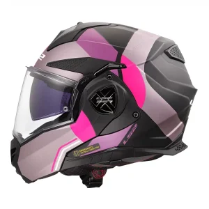 CAPACETE LS2 ADVANT X ULTRA MATTE – Cinza Roxo e Rosa