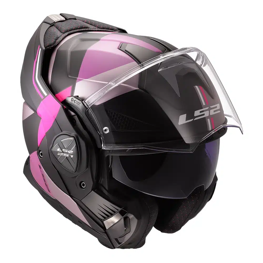 CAPACETE LS2 ADVANT X ULTRA MATTE – Cinza Roxo e Rosa - Image 5