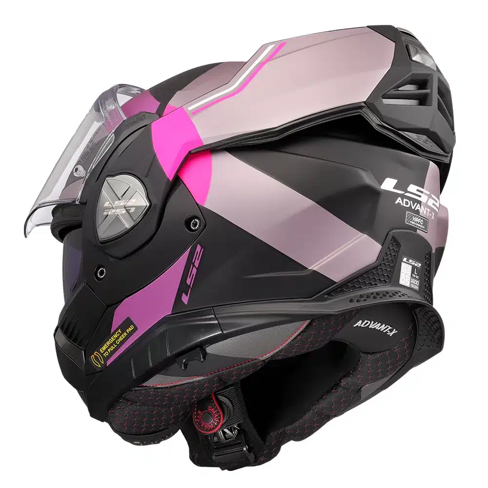 CAPACETE LS2 ADVANT X ULTRA MATTE – Cinza Roxo e Rosa - Image 6