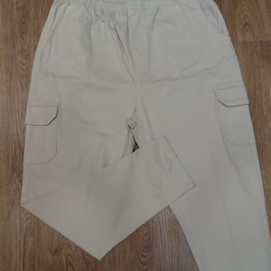 Calça de Sarja Cargo Plus Size Areia 002547-3