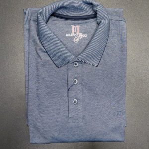 Camisa Polo Manga Curta Plus Size Azul 03064-2