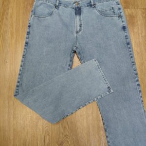 Calça Jeans Reta Plus Size Azul Claro 002260-1