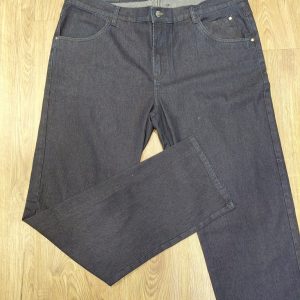Calça Jeans Reta Plus Size Azul Marinho 001721-1