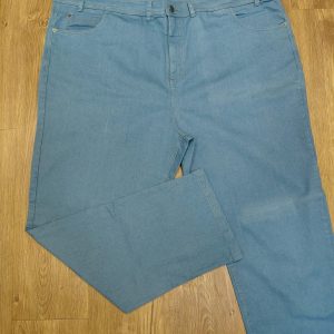 Calça Jeans Reta Plus Size Azul Claro 000812-2