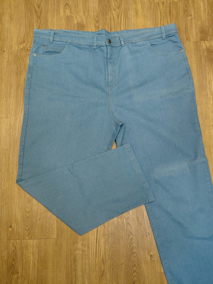 Calça Jeans Reta Plus Size Azul Claro 000812-2 - Image 2
